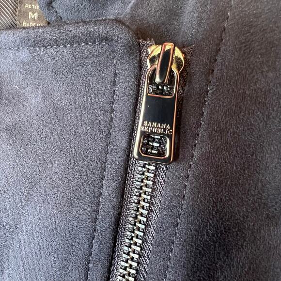 BANANA REPUBLIC Moto Jacket in Navy Blue Women's Medium - Picture 6 of 10